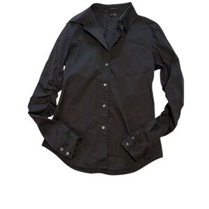 Theory Clarissa Button Dress Shirt size small black